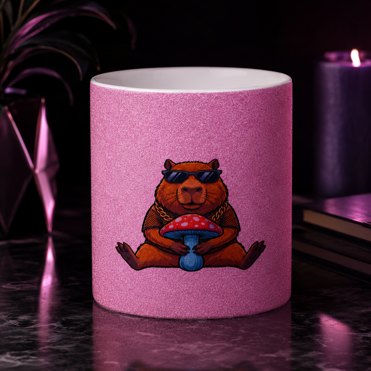 Capybara Glitzer-Tasse