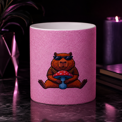 Capybara Glitzer-Tasse