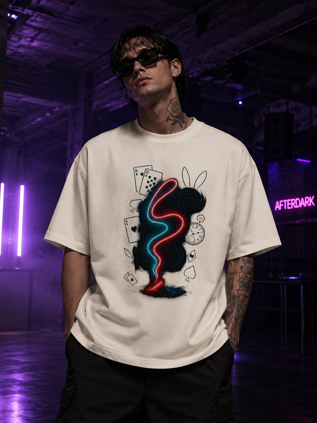 Cards Front Oversized Shirt